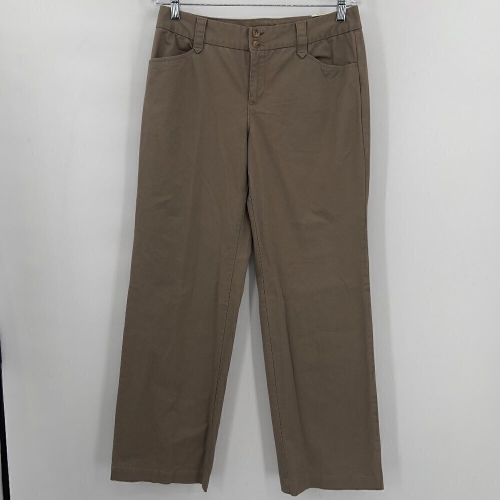 Eddie Bauer Women's  Blakely Fit Chino Pant Straight Leg Tan Office 8 NWT